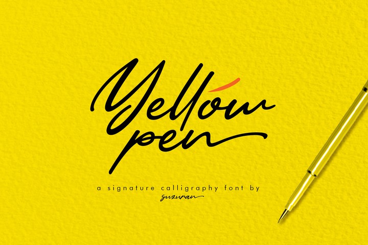 Schriftart Yellow Pen